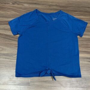 Lily Pulitzer Girl's Luxletic Mini Kieran Active Tee Shirt Blue Sz XL (12-14)